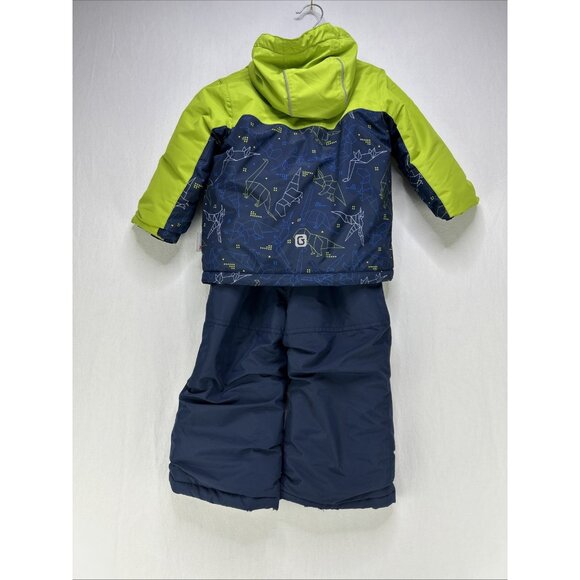 Gusti Snow Suit Toddler Boys Size 2T dinosaur Navy Green 2 Piece - Picture 12 of 12